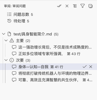 审查问题视图